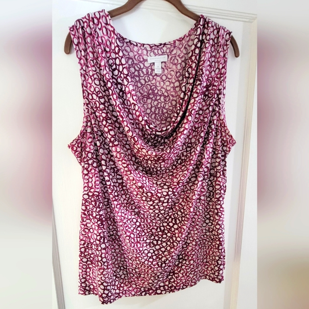 Charter Club Tank with Cowl Neck